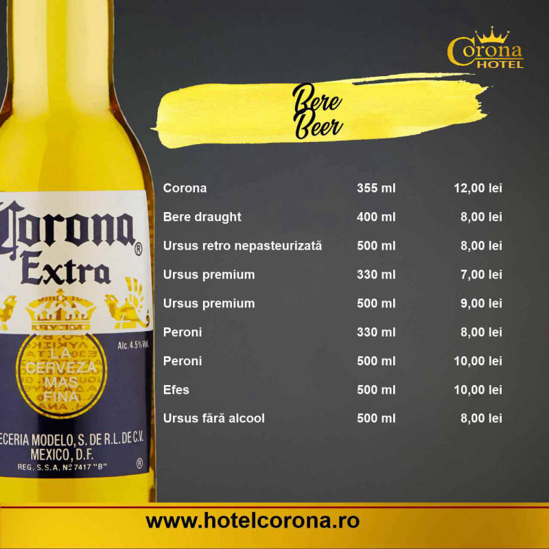 Meniu Restaurant Corona Drobeta Turnu Severin